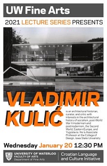 UW Fine Arts lecture series presents Vladimir Kulic poster