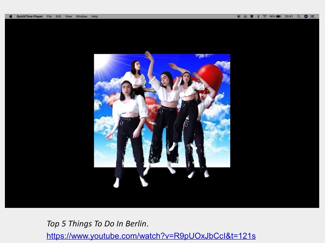 Becca Wijshijer's artwork "Top 5 Things To Do In Berlin" https://www.youtube.com/watch?v=R9pUOxJbCcI&t=121s