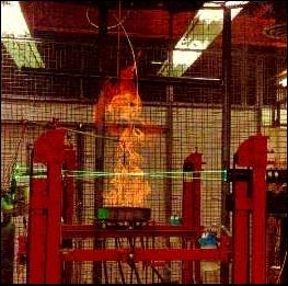 Flame surrounded by iron cage