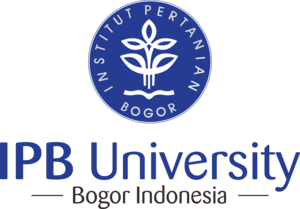 IPB University logo with illustrated plant enclosed in a purple circle