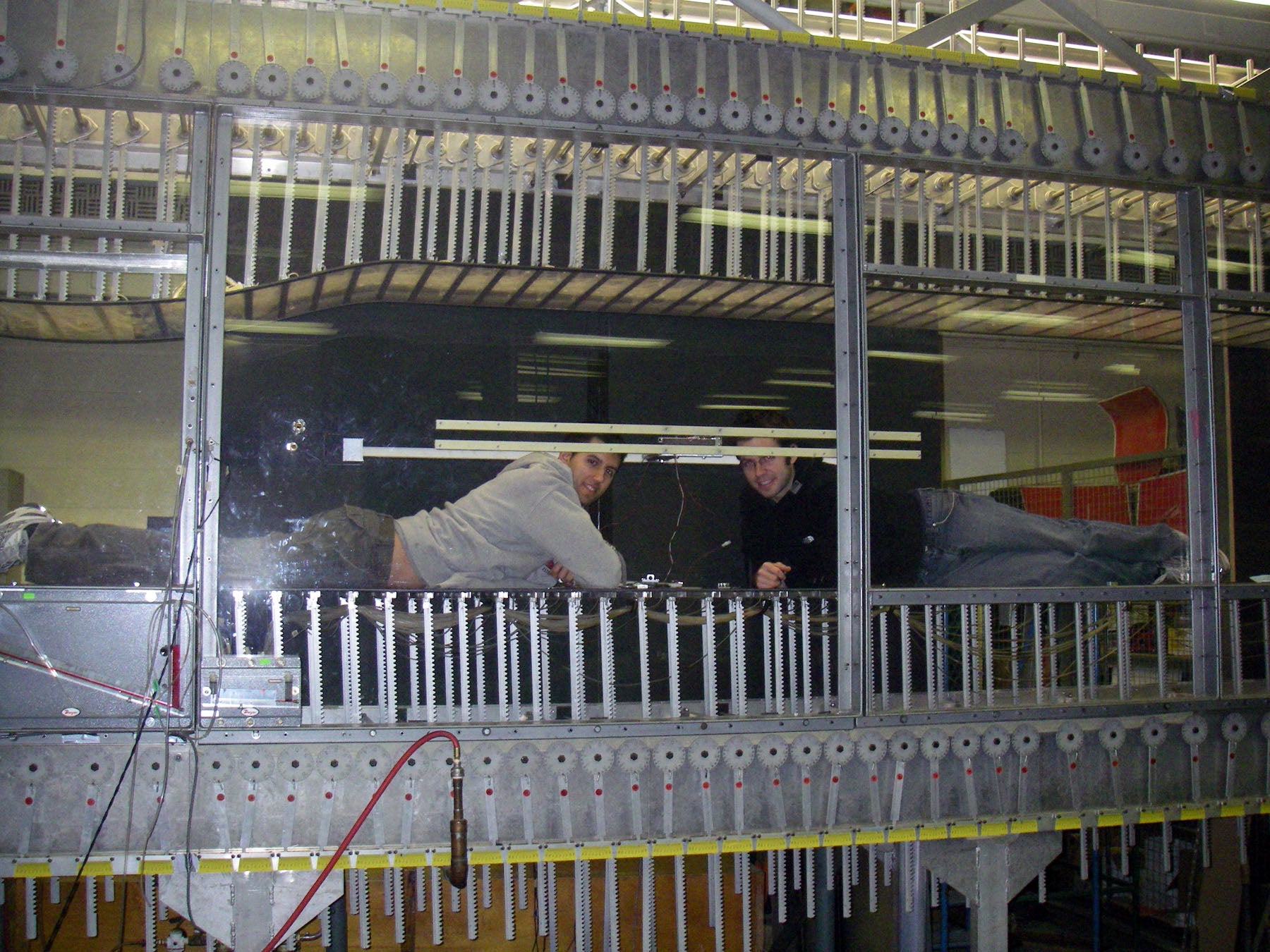 Ryan & Mike "relaxing" in the wind tunnel, 2009