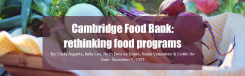 Cambridge Food Bank blog banner
