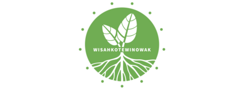 Wisahkotenwinowak logo banner in green and white