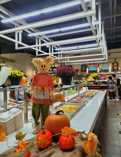 The Market at CMH decorated with fall decor