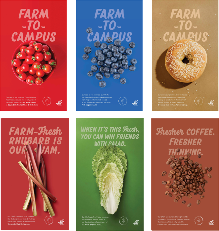 Farm to Campus Fresh Posters