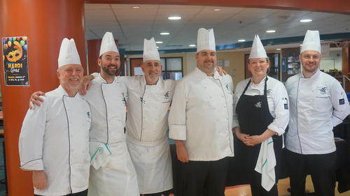 Picture of all the UW Food Services chefs at the chili cookoff