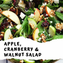 Apple Cranberry and Walnut Salad