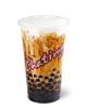 Chatime cup with milk tea, brown sugar and tapioca pearls