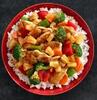 pineapple chicken with rice bowl image 