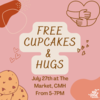 Free Cupcakes & Hugs Poster