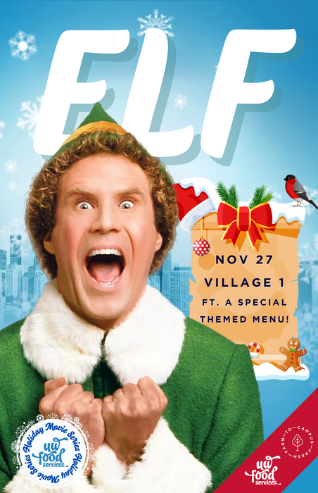 Elf Themed Menu on November 27 at Village 1