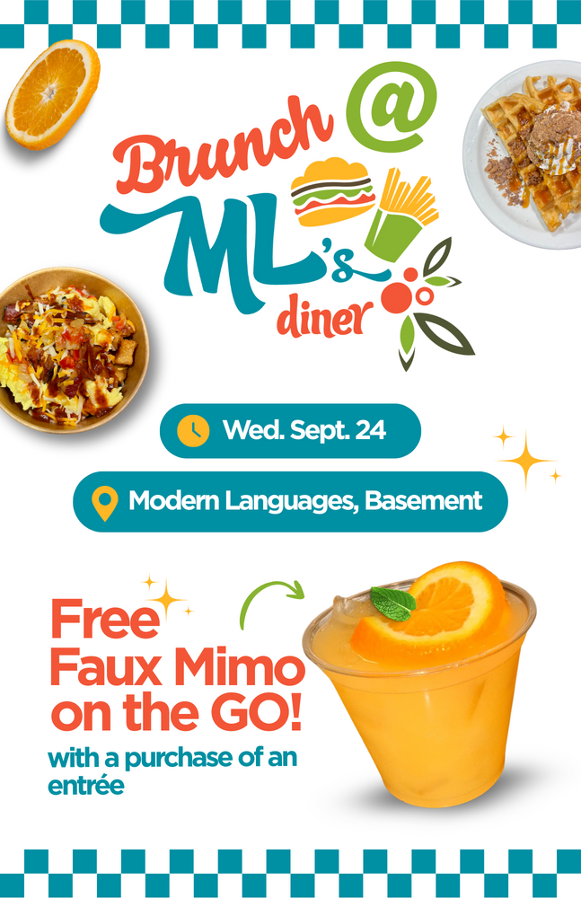 Join us at ML Diner on Wed. Sept. 24 for a FREE Faux Mimo On the Go (mimosa mocktail) with entrée, plus Made Good sampling.