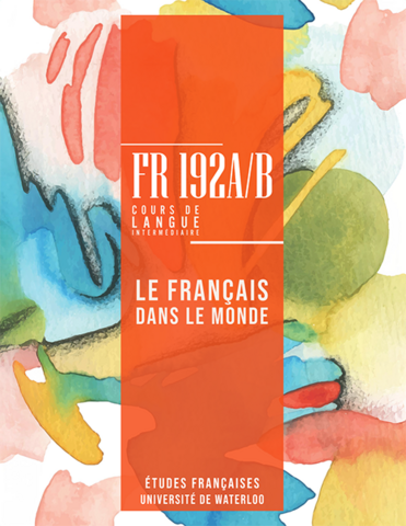 Book cover for FR 192A/B, featuring an abstract watercolour illustration