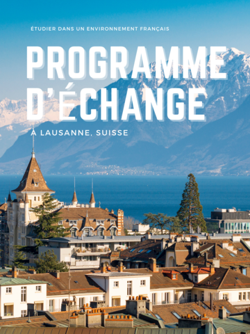 Flyer for exchange program in Lausanne, Switzerland
