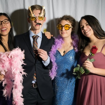 Students from the French Studies department at the annual formal dinner and ball