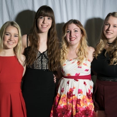 Students from the department of French Studies at the annual formal dinner and ball