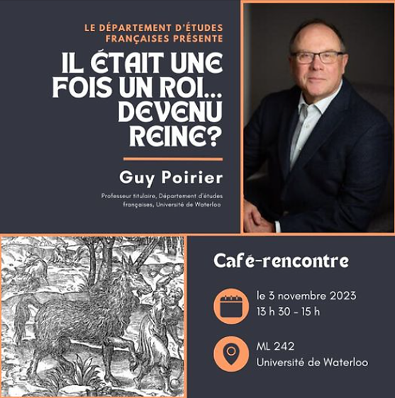 Affiche du café-rencontre de Guy Poirier