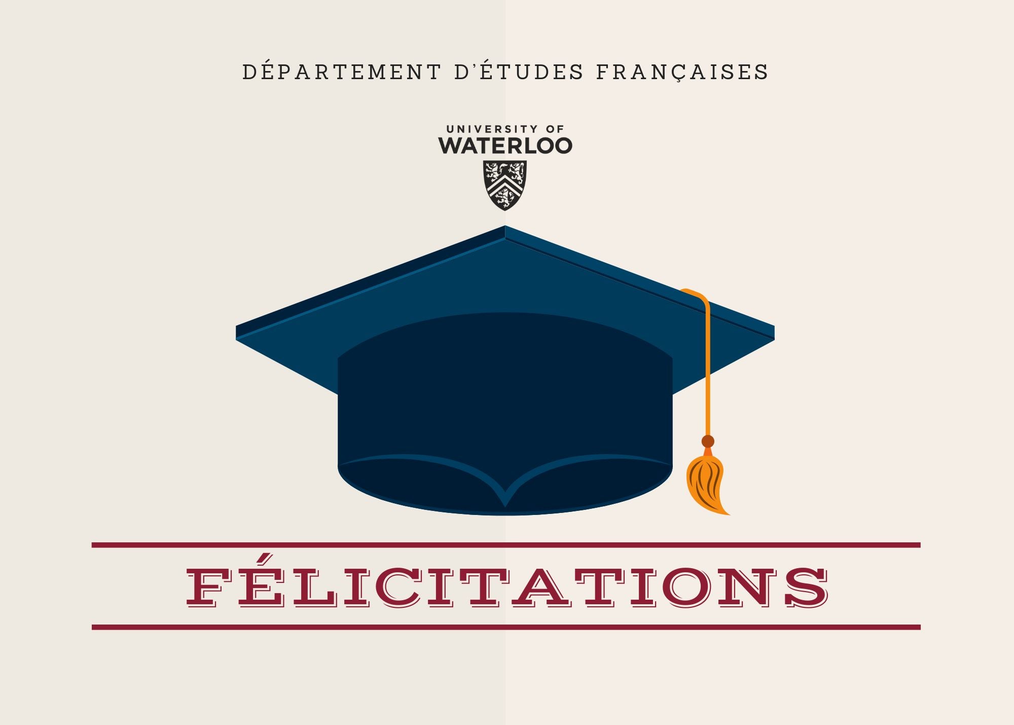 Congratulatory image of graduation cap