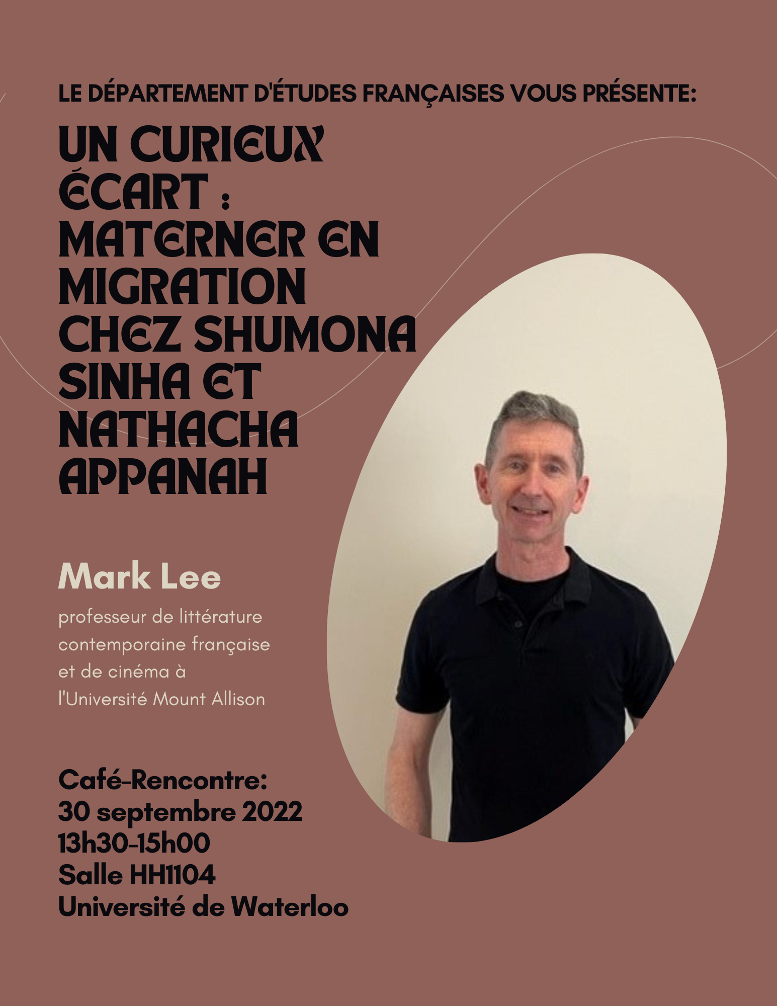 Poster for Mark Lee's Café-rencontre