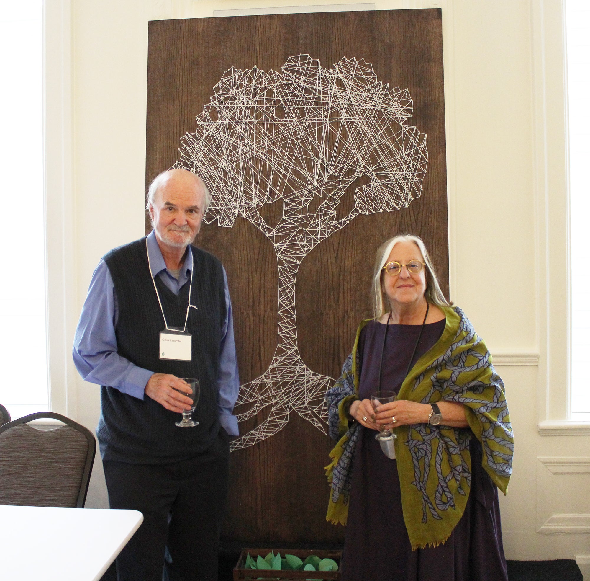 The poets, Andrée Lacelle and Gilles Lacombe at the conference.