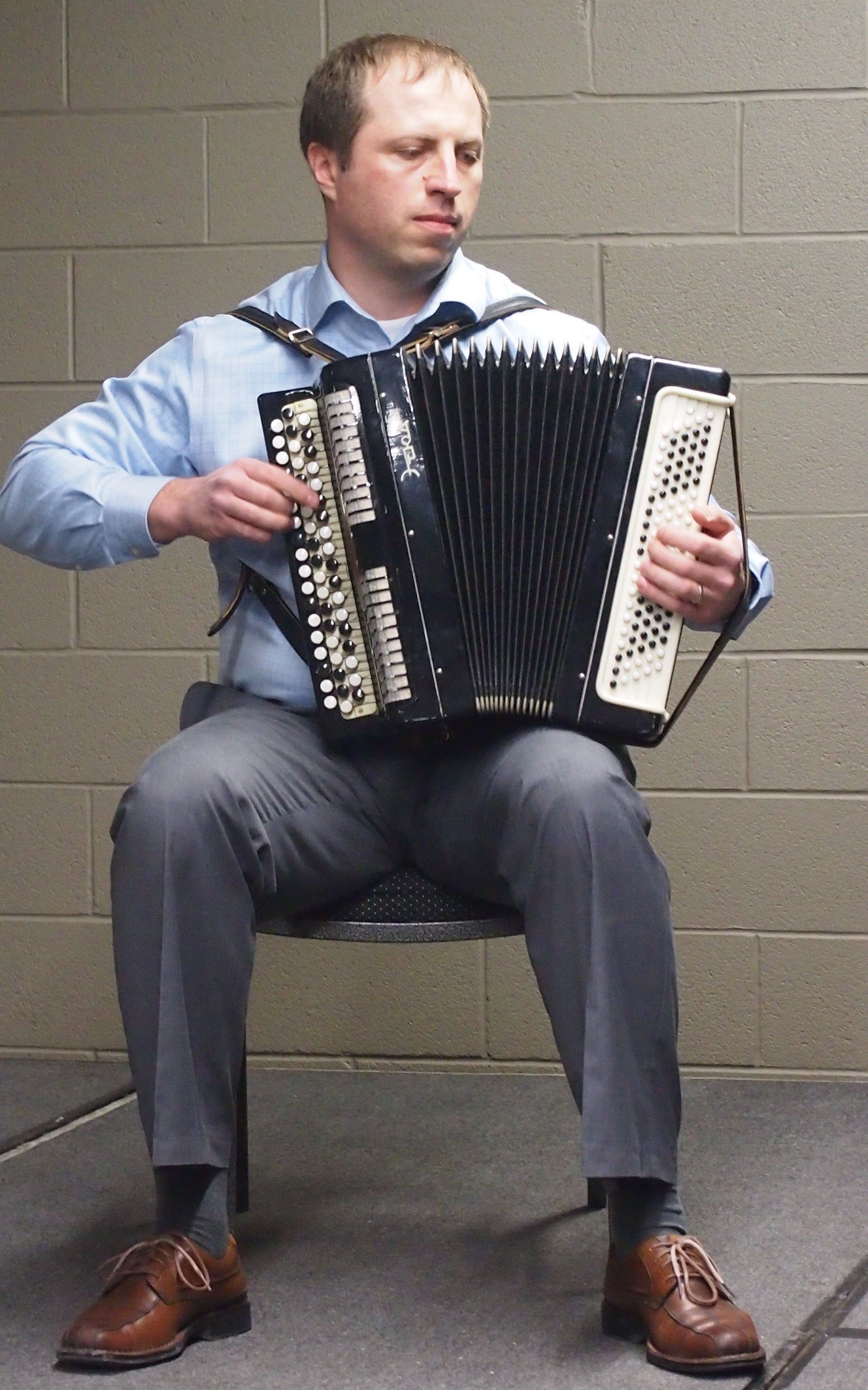 Mikalai Kliashchuk and his accordion