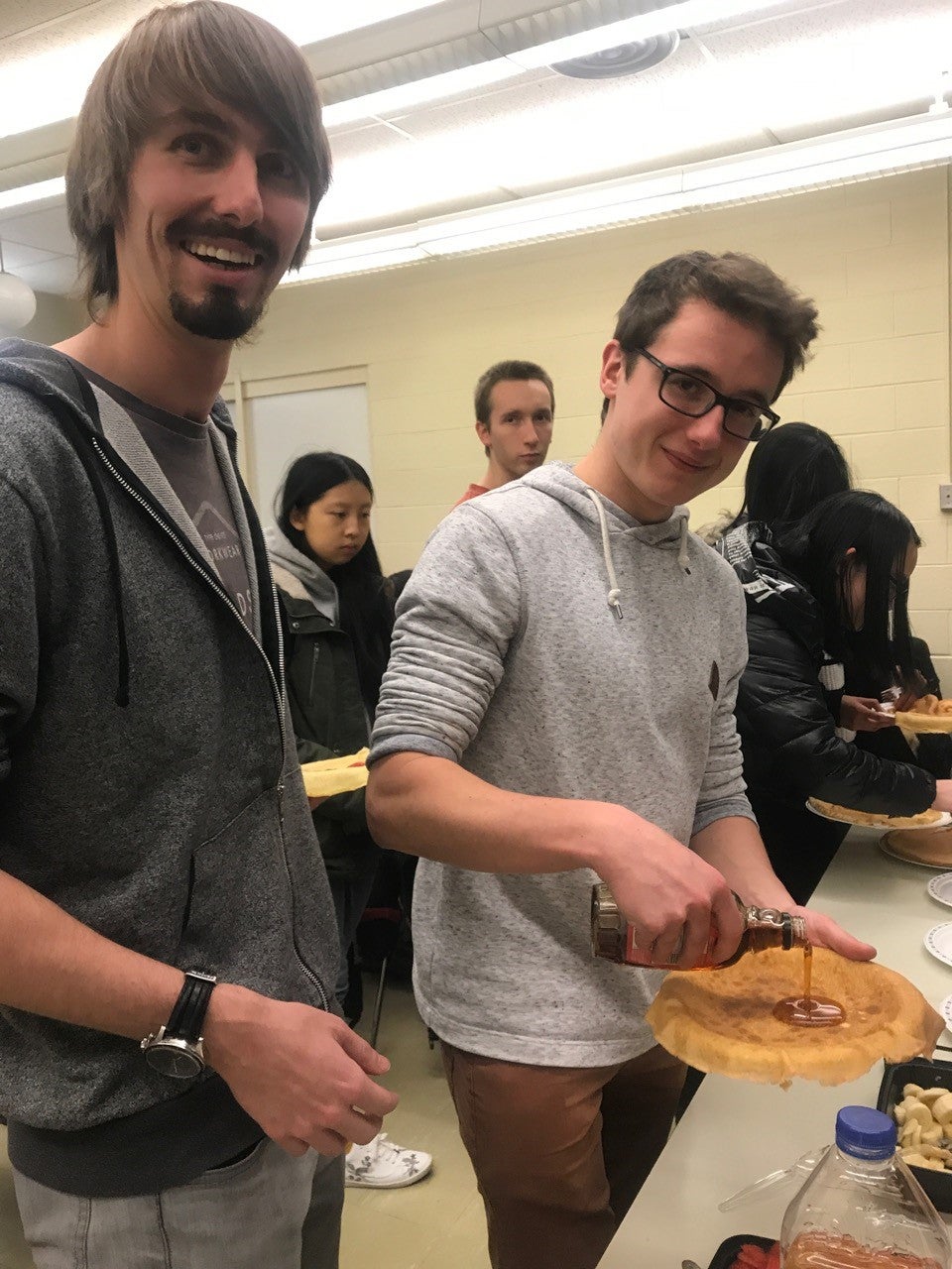 Students at the crepe night