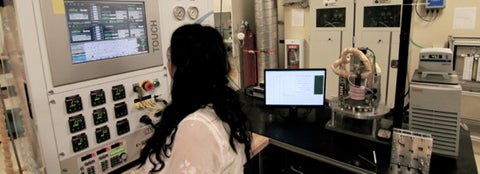 A person working in the lab
