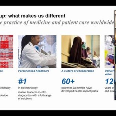 Screenshot of presentation on Zoom