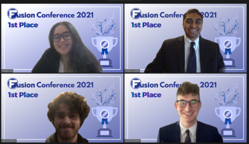 Screenshot of virtual conference participants who won the competition
