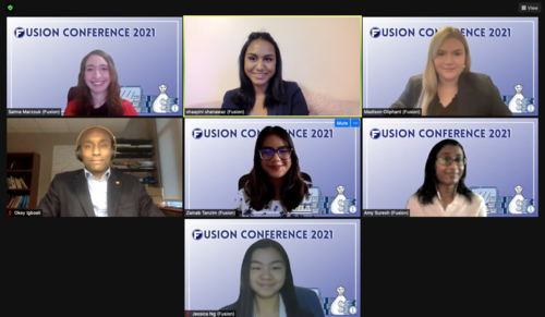 Screenshot of participants in virtual conference