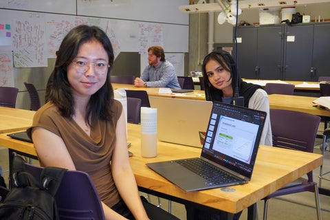 A student team before their presentation