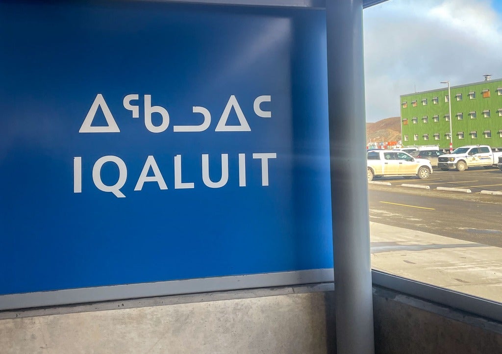 A sign that says Iqaluit