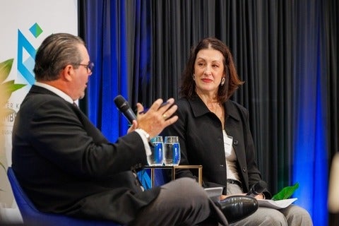 Dr. Leia Minaker at the Vision 1 Million: Healthcare event