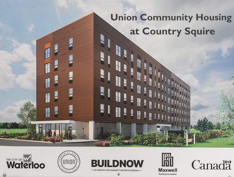 Visualization of completed Union Community Housing at Country squire