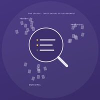 A graphic of a magnifying glass to represent CivicInquire