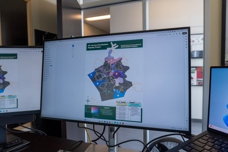 Screen showcasing the students' work with KPL