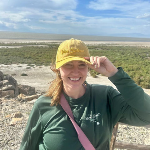 Isabel in the field at that Salton Sea, California