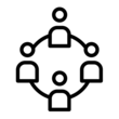 icon of four people connected in a circle