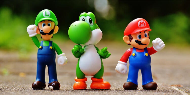 Original Super Mario figurines.