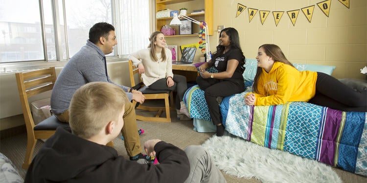 A group of students in a Waterloo residence.