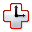 The Rescue Time icon shows a set of clock hands within a first aid symbol.