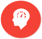 The Brain Focus Productivity Timer icon shows a white outline of a head in front of a red circle.