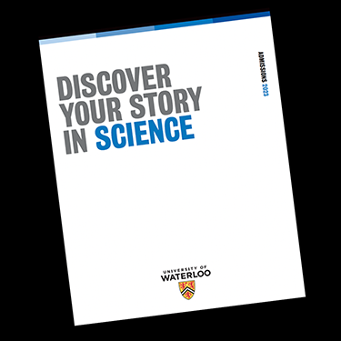 Cover of brochure saying discover your story in Science