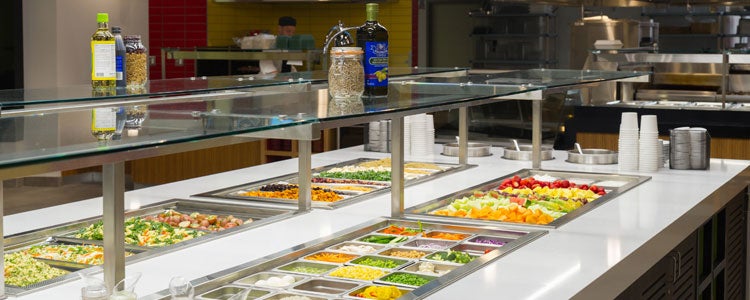 Salad bar in a University of Waterloo residence.