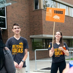 Students giving a campus tour