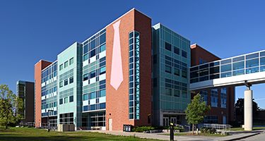 Mathematics 3 building with giant pink tie