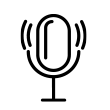 Icon of a microphone that is used for podcast. 