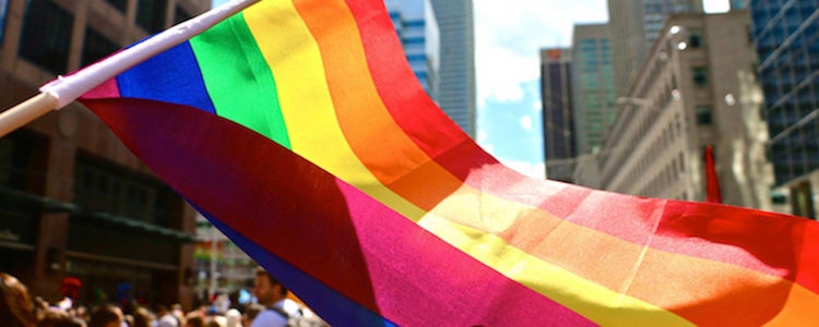 rainbow flag at pride