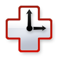 The Rescue Time icon shows a set of clock hands within a first aid symbol.