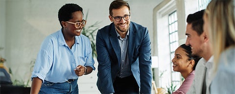 A group of people having a meeting